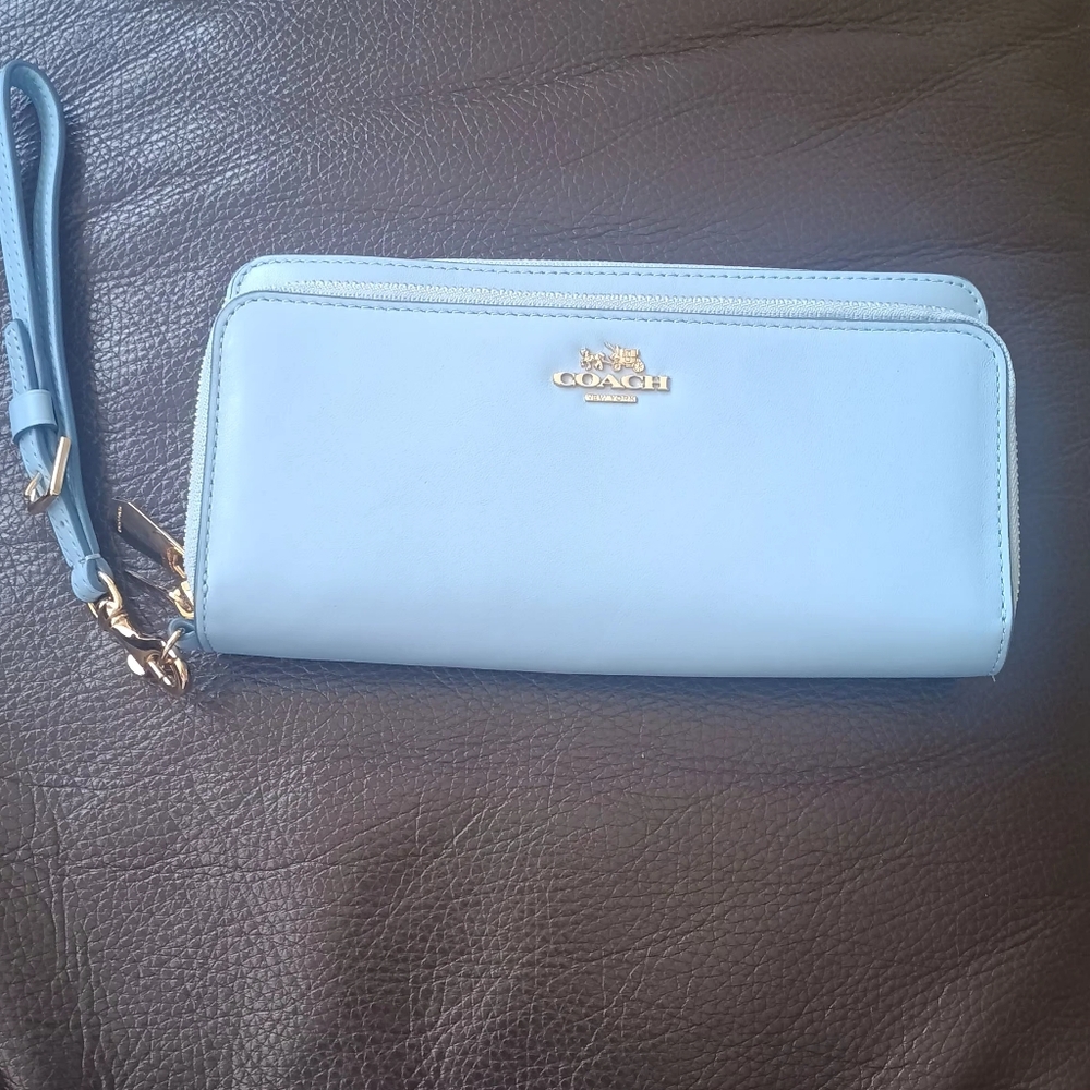 Coach Light Blue Leather Accessory